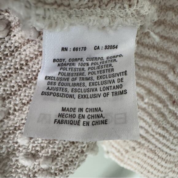 Anthropologie Akemi + Kin Cream Gray White Ribbon Embellished Knit Sweater Top - Picture 12 of 14